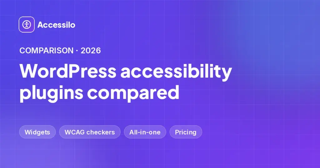 WordPress accessibility plugins compared: widgets, WCAG checkers, all-in-one tools and pricing